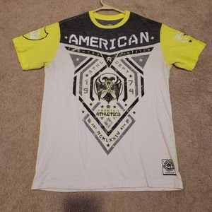 EUC American Fighter Neon Graphic Tee